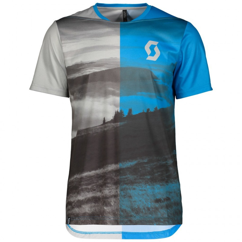 Scott Shirt Ms Trail Flow s/sl li gry/as bl Scott Shirt Ms Trail Flow s/sl li gry/as bl